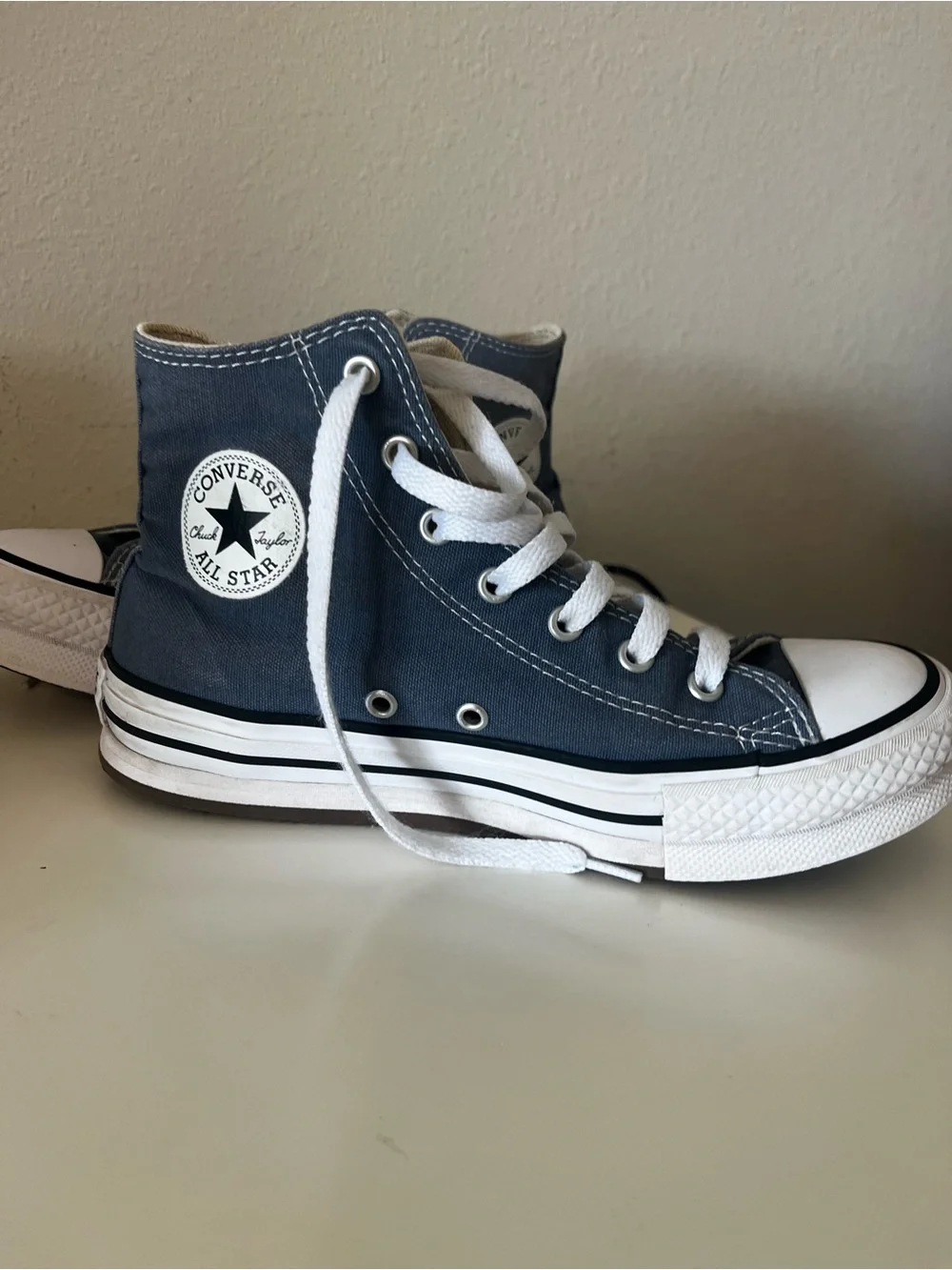 Converse High Top Sneakers - Blue and White